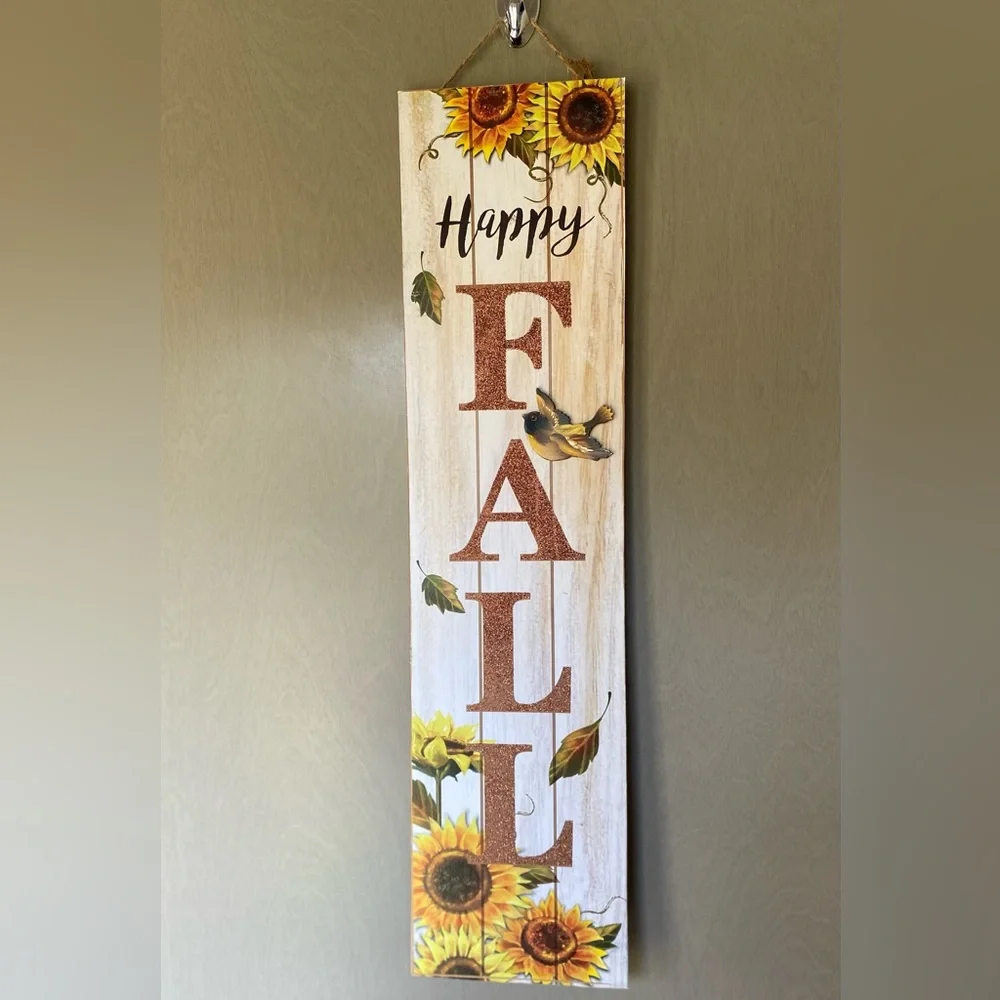 NWT Fall 3 Piece Bundle 2 Hanging Signs and 1 Shelf Sitter